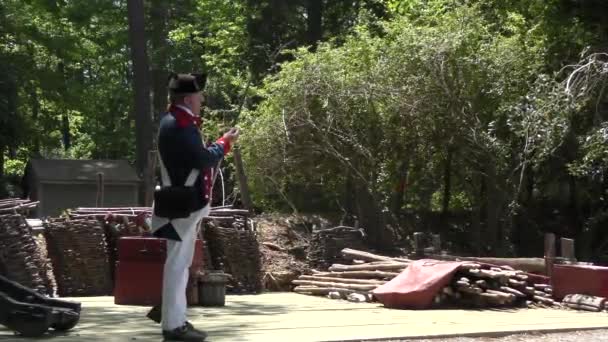 Yorktown Virginia Usa 2015 Continental Army Encampment American Revolutionary War — 图库视频影像