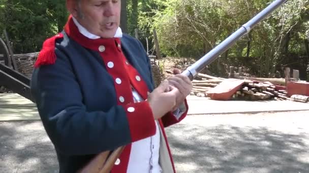 Yorktown Virginia Usa 2015 Continental Army Encampment American Revolutionary War — Stok video