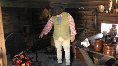 Yorktown, Virginia, USA - 2015: Continental army encampment at the American Revolutionary War museum
