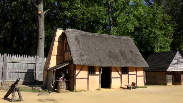 Unidentified People Jamestown Settlement Virginia Usa 2015 — Stok video