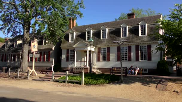 Buildings Buildings Colonial Williamsburg Virginia Usa 2022 — Stok video