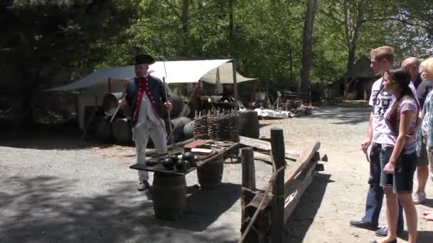 Yorktown Virginie États Unis 2015 Campement Armée Continentale Musée Guerre — Video