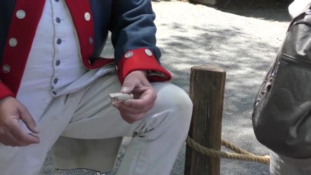 Yorktown Virginia Usa 2015 Continental Army Encampment American Revolutionary War — Αρχείο Βίντεο