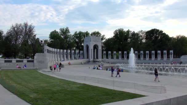 Memorial Segunda Guerra Mundial Washington Por Volta Maio 2022 — Vídeo de Stock