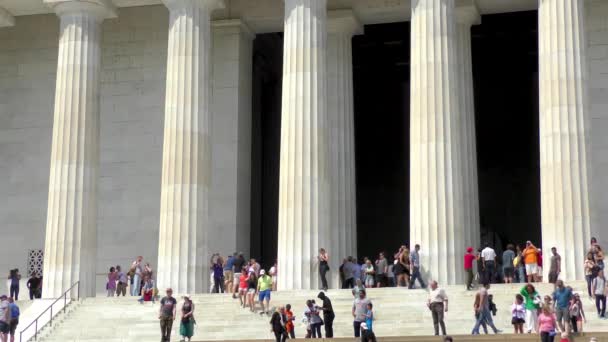 Lincoln Washington Nin Ünlü Heykeli Yaklaşık Mayıs 2022 — Stok video