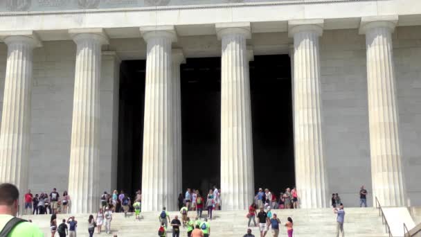 美国华盛顿特区林肯的著名雕像 2022年5月左右 — 图库视频影像
