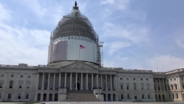 Кадры Знаменитого Здания Капитолия Вашингтон Соединенные Штаты — стоковое видео