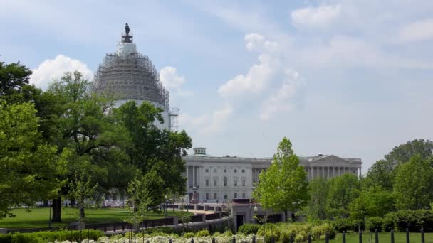 Кадры Знаменитого Здания Капитолия Вашингтон Соединенные Штаты — стоковое видео