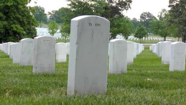 Ουάσιγκτον Πρωτεύουσα Των Ηνωμένων Πολιτειών Εθνικό Νεκροταφείο Arlington — Αρχείο Βίντεο