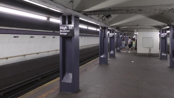 Optagelser Brooklyn Bridge Metro Station Brooklyn New York City Usa – Stock-video