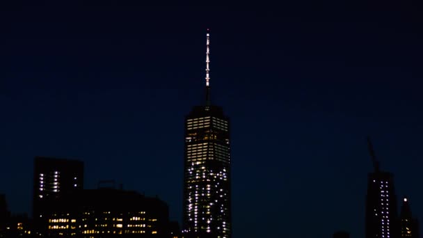 Manhattan Látképe New York Brooklynból — Stock videók