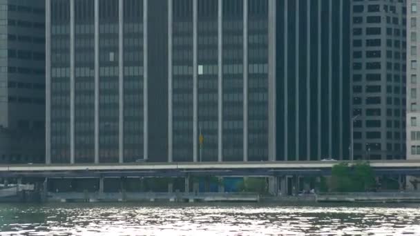 Manhattan Skyline Seen Brooklyn New York — Αρχείο Βίντεο