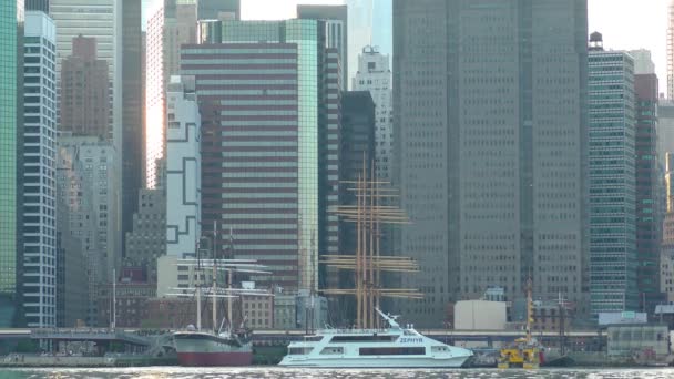 Manhattan Skyline Seen Brooklyn New York — Stock videók