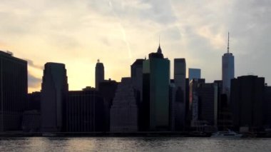 Manhattan skyline, as seen from Brooklyn, New York,