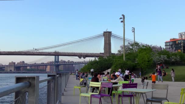 Imagens Brooklyn Bridge Park Nova Iorque Eua — Vídeo de Stock