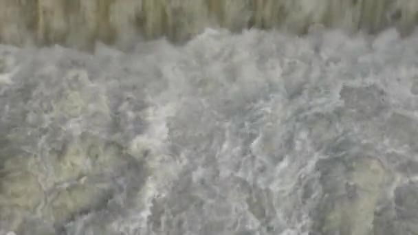 Spillway Passau Ingling Hydroelectric Dam Passau Bayern Germany — Stock video