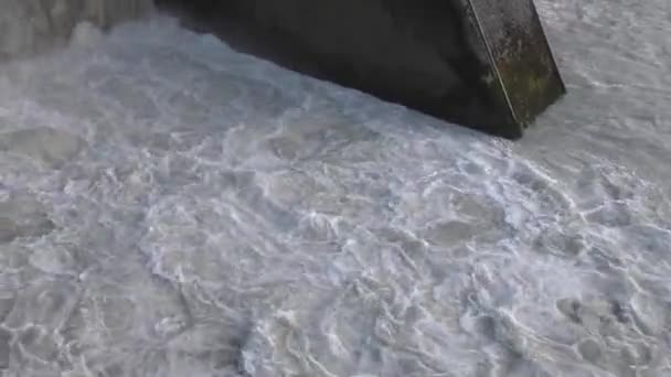 Spillway Della Diga Idroelettrica Passau Ingling Passau Bayern Germania — Video Stock