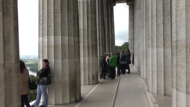 Regensburg Tyskland Juni Walhalla Den Juni 2015 Regensburg Tyskland Det — Stockvideo