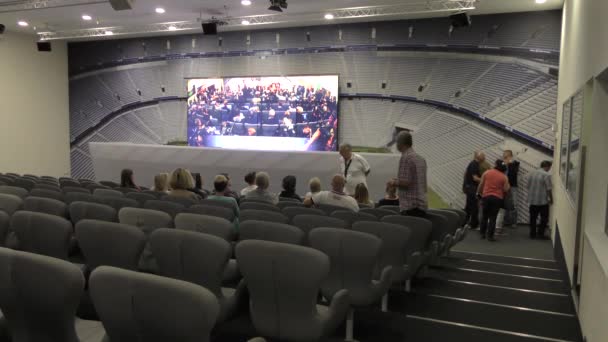 Munich Duitsland Juni Perszaal Het Voetbalstadion Allianz Arena Juni 2015 — Stockvideo