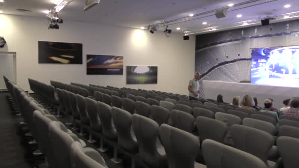 Munich Alemania Junio Sala Conferencias Prensa Estadio Fútbol Allianz Arena — Vídeos de Stock