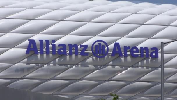 Münih Almanya Haziran 2015 Tarihinde Allianz Arena Futbol Stadyumu Münih — Stok video