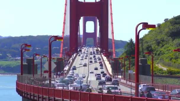 San Francisco Skyline Seen Golden Gate Bridge View Vista Point — 비디오