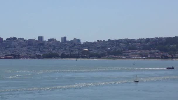 San Francisco Skyline Seen Golden Gate Bridge View Vista Point — Vídeos de Stock