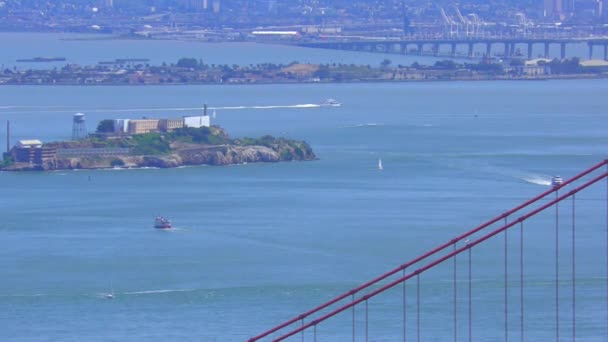 Die Golden Gate Bridge Vom Marine Headlands San Francisco Kalifornien — Stockvideo