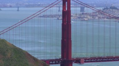 San Francisco skyline as seen from the Golden Gate Bridge View Vista Point, San Francisco, California, USA 