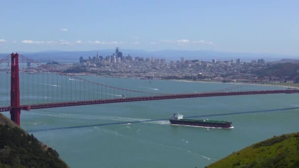 Golden Gate Bridge Seen Marine Headlands San Francisco California Usa — 비디오