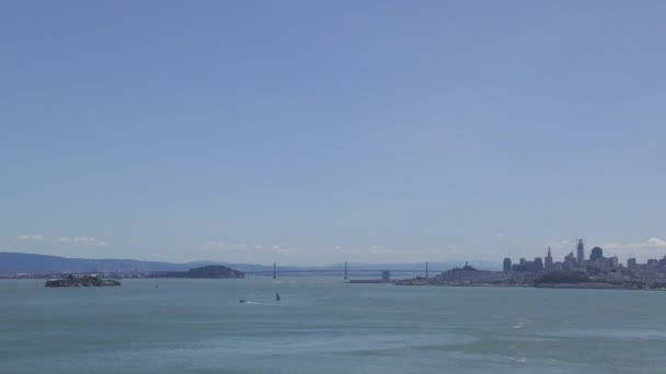 San Francisco Skyline Seen Golden Gate Bridge View Vista Point — 비디오