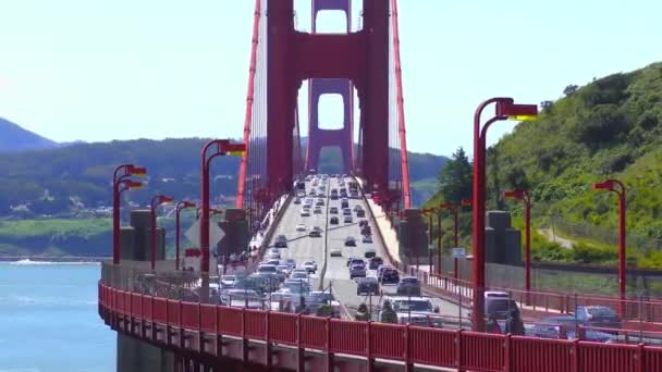 Časová Prodleva Provozu Mostě Golden Gate San Francisco Kalifornie Usa — Stock video