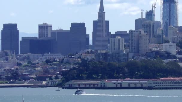 Вид Сан Франциско Моста Голден Гейт Виста Пойнт Сан Франциско — стоковое видео