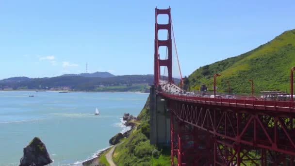 Časová Prodleva Provozu Mostě Golden Gate San Francisco Kalifornie Usa — Stock video
