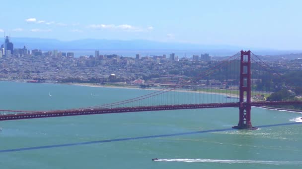 Most Golden Gate Widziany Marine Headlands San Francisco Kalifornia Usa — Wideo stockowe