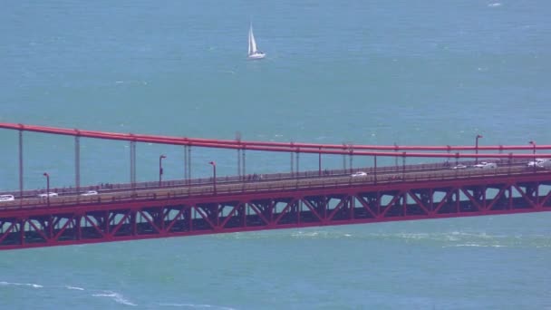 Ponte Golden Gate Vista Marine Headlands São Francisco Califórnia Eua — Vídeo de Stock