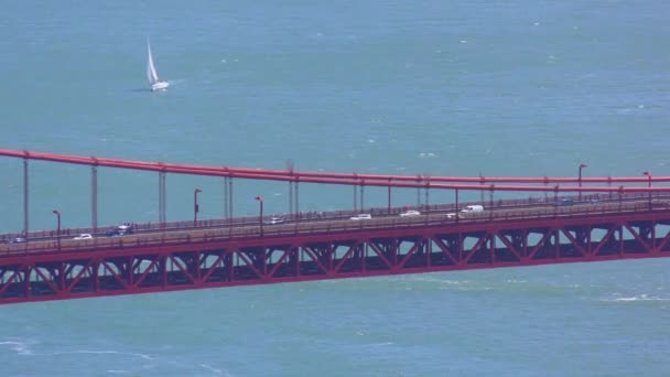 Golden Gate Bridge Sett Utifrån Marine Headlands San Francisco Kalifornien — Stockvideo