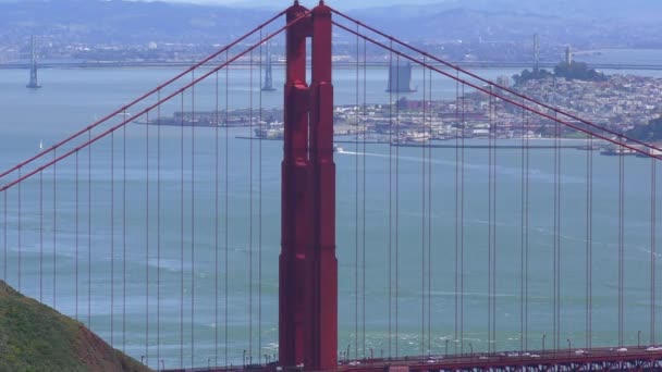 Мост Голден Гейт Вид Мыса Морской Сан Франциско Калифорния Сша — стоковое видео