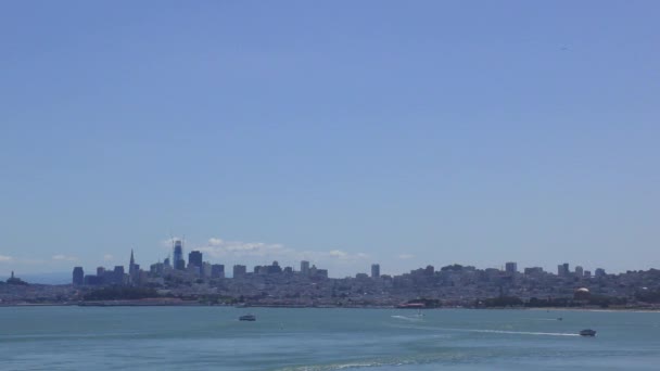 San Francisco Silueti Golden Gate Köprüsü View Vista Point San — Stok video