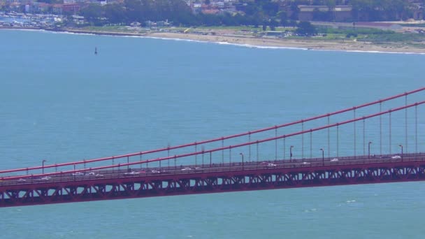 Ponte Golden Gate Vista Marine Headlands São Francisco Califórnia Eua — Vídeo de Stock