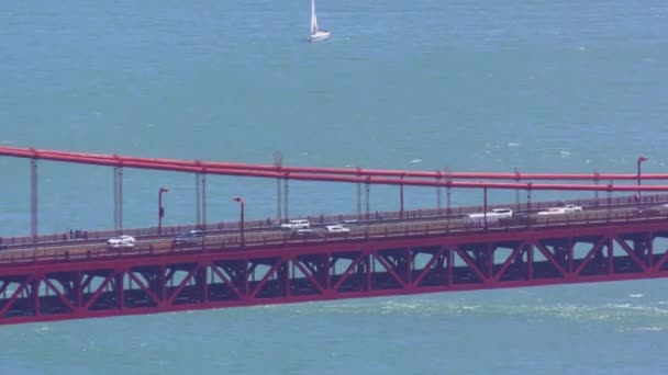 Golden Gate Bridge Seen Marine Headlands San Francisco California Usa — 비디오