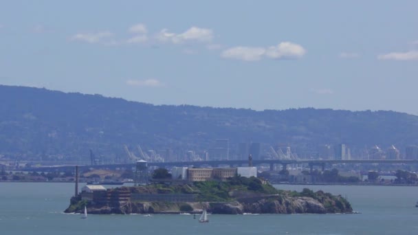Horizonte São Francisco Visto Partir Golden Gate Bridge View Vista — Vídeo de Stock