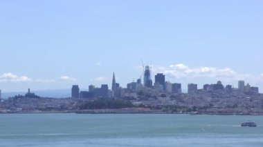 San Francisco skyline as seen from the Golden Gate Bridge View Vista Point, San Francisco, California, USA