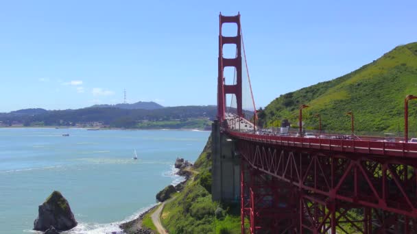 Tempo Trânsito Golden Gate Bridge São Francisco Califórnia Eua Por — Vídeo de Stock