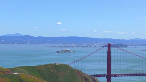 Golden Gate Köprüsü Marine Headlands San Francisco California Abd — Stok video