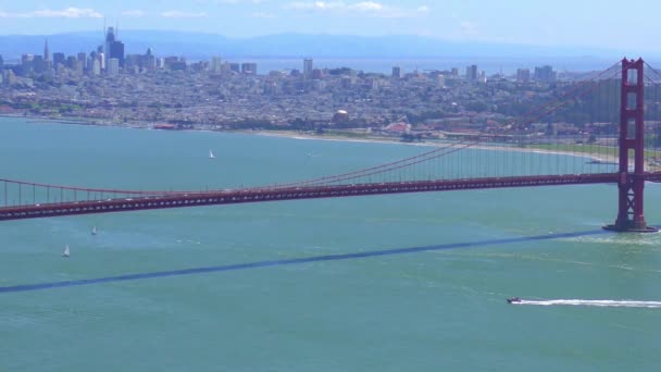Puente Golden Gate Visto Desde Marine Headlands San Francisco California — Vídeos de Stock