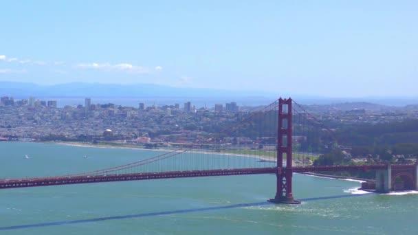 Most Golden Gate Jak Vidět Marine Headlands San Francisco Kalifornie — Stock video