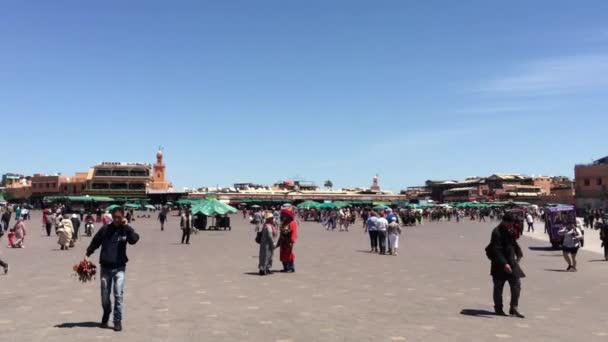 Onbekenden Het Jemaa Fna Plein Marrakech Marokko 2018 — Stockvideo