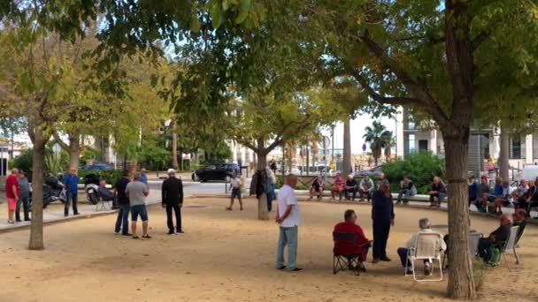 Bilder Människor Gatorna Bastia Korsika Frankrike — Stockvideo