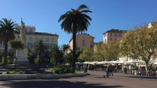 Bilder Människor Gatorna Bastia Korsika Frankrike — Stockvideo